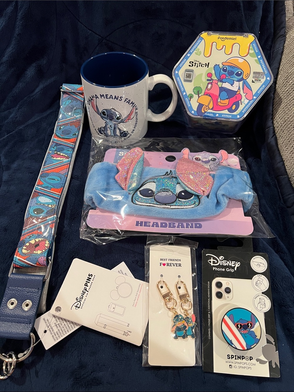 Disney Stitch Bundle! Official Disney Pins Gear, Mug/Headband/Phone Grip/Charms
